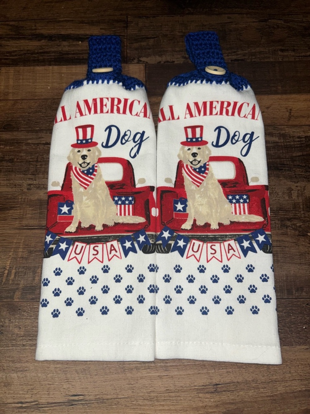 All American Dog Patriotic 4th of July Towel Set